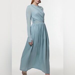 Karen Millen blue long sleeved midi dress